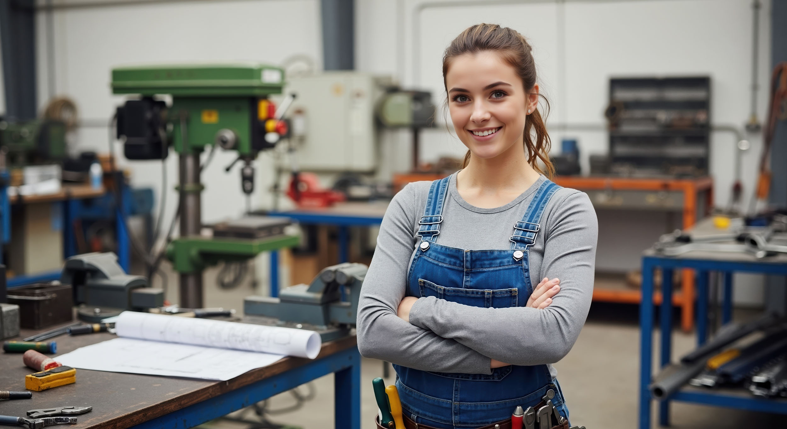 Young Woman in Workshop - Cadillac Area Women’s Giving Circle Wexford Missaukee ISD Career Technical Center Breaking Traditions Scholarship
