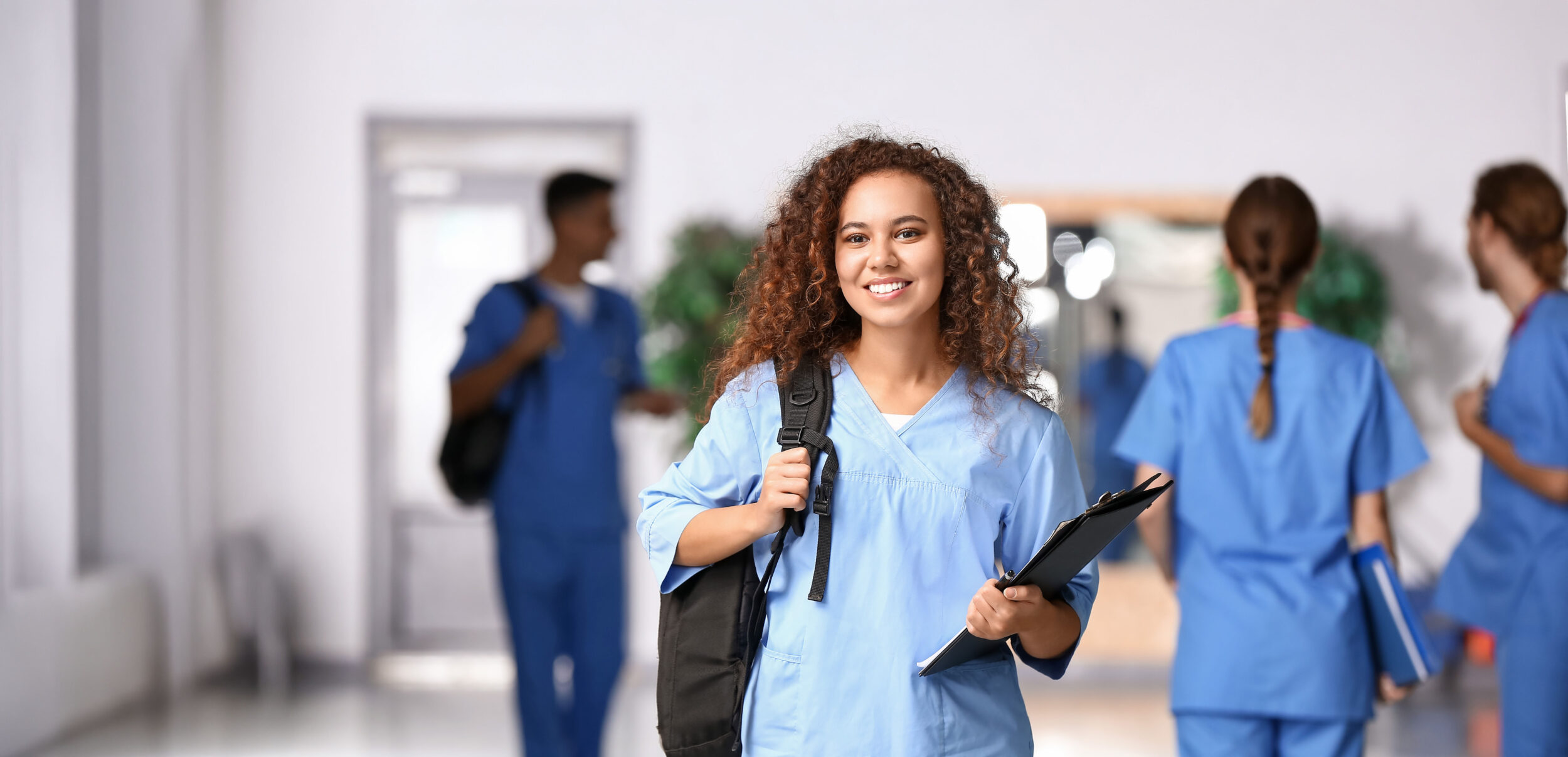 student in hall of medical university- Mesick Rescue Squad Scholarship