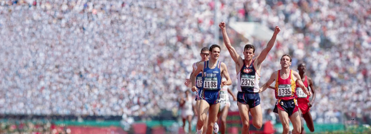Paul McMullen winning a race - Paul McMullen Track & Field Memorial Scholarship